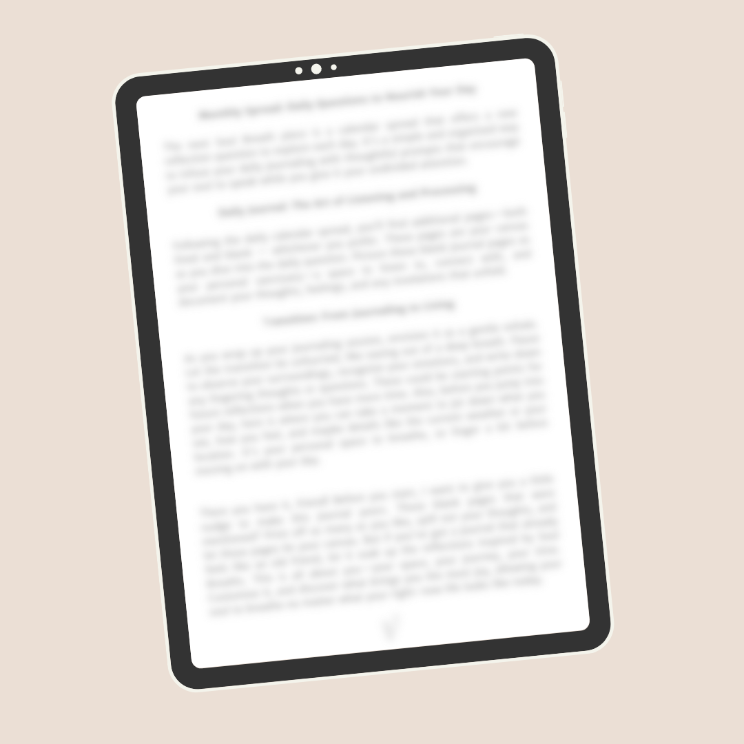 Soul Breaths Digital Journal